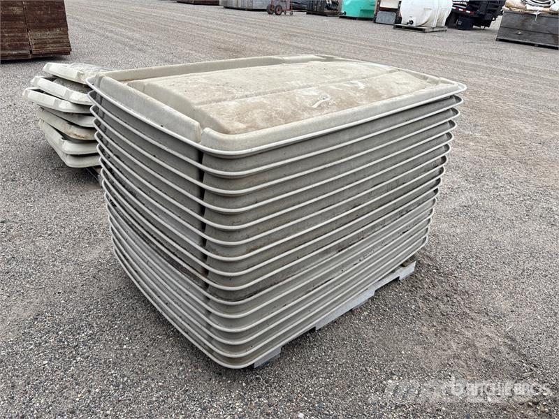 Quantity of (15) 66 in x 45 in Golf Cart Poly Roof Other components