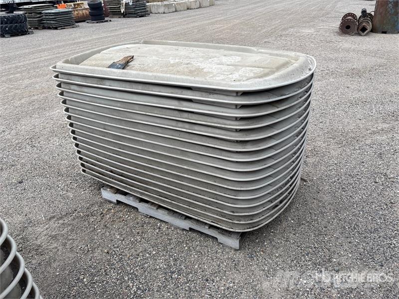 Quantity of (15) 66 in x 45 in Golf Cart Poly Roof Other components