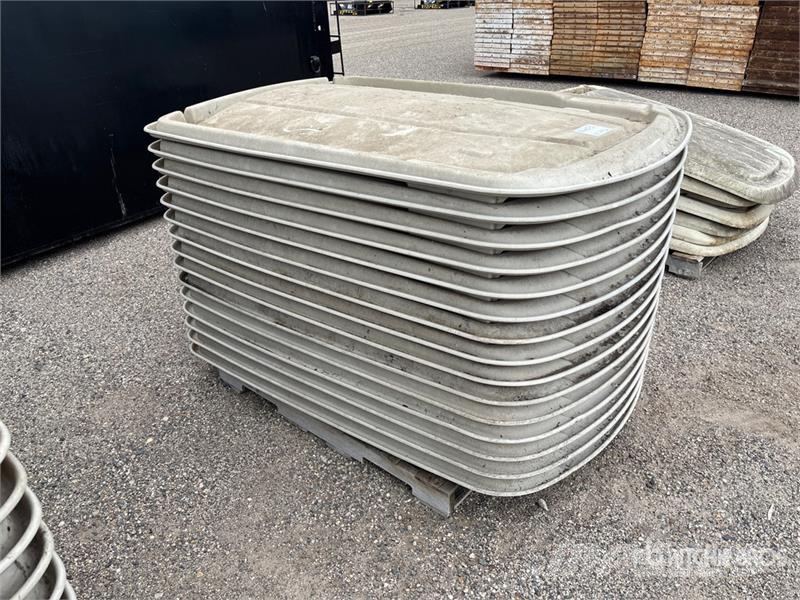 Quantity of (15) 66 in x 45 in Golf Cart Poly Roof Other components