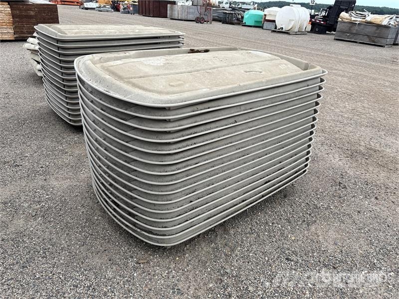 Quantity of (15) 66 in x 45 in Golf Cart Poly Roof Other components