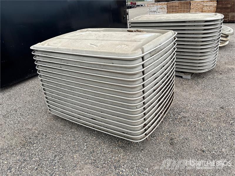 Quantity of (15) 66 in x 45 in Golf Cart Poly Roof Other components