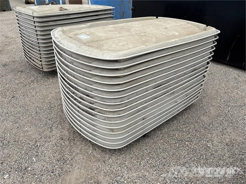 Quantity of (15) 66 in x 45 in Golf Cart Poly Roof Other components