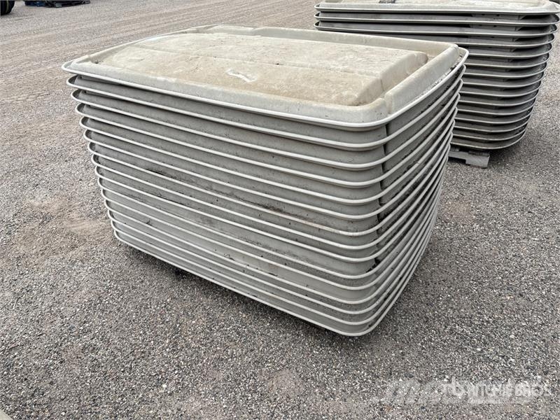 Quantity of (15) 66 in x 45 in Golf Cart Poly Roof Other components