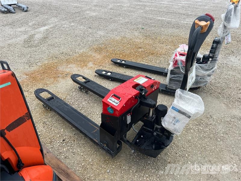 Quantity of (2) 6600 lb Electric Pallet Jack Transpalette manuel