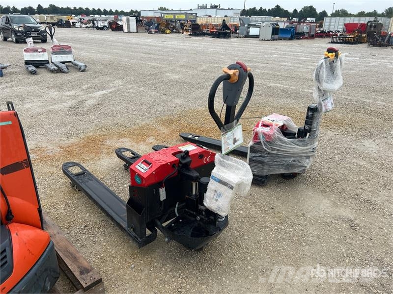 Quantity of (2) 6600 lb Electric Pallet Jack Transpalette manuel