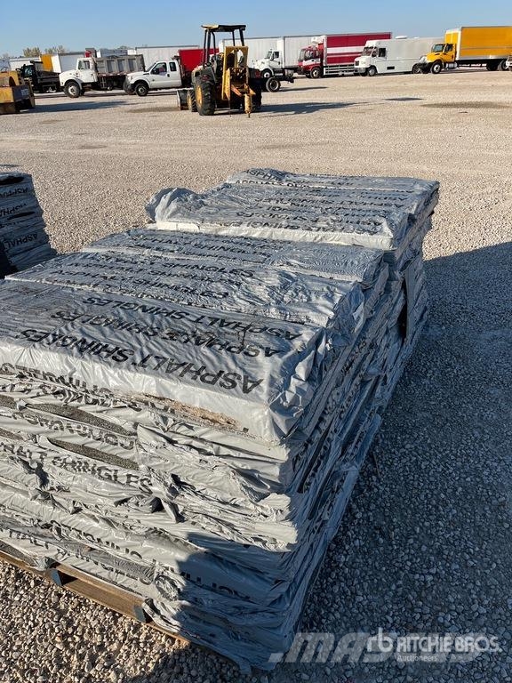 Quantity of (2) Pallets of Mixed Roofing Shingles المصاعد والرافعات المادية