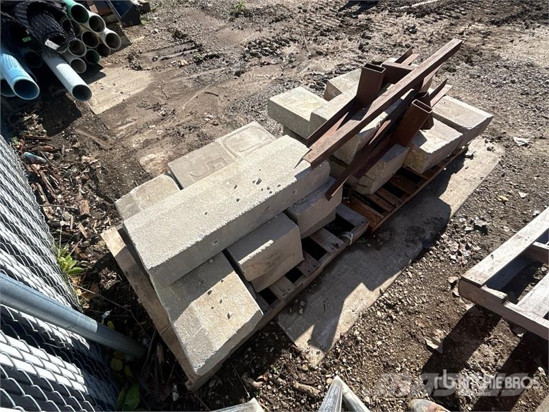  Quantity of (2) Pallets of Concrete Pavers المصاعد والرافعات المادية
