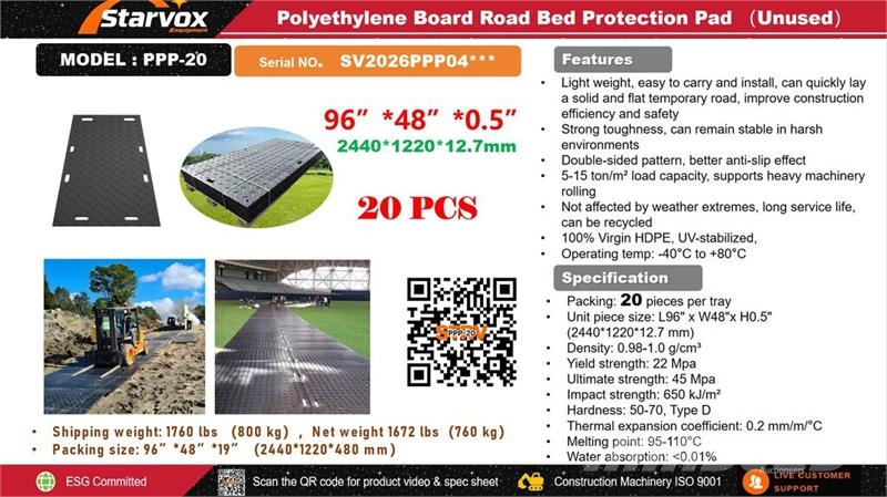 Quantity of (20) STARVOX PPP-20 Polyethylene Boar Oprema i rezervni dijelovi za bušenje