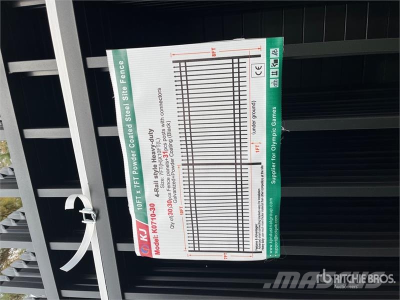  Quantity of (30)  KJ K0710-30 10 ft x 7 ft Powder  Attrezzature per recinzioni
