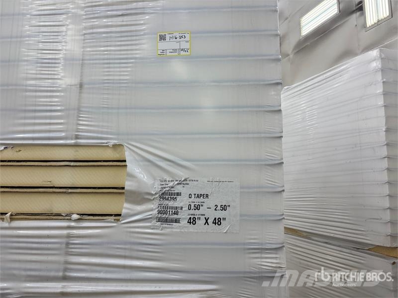 Quantity of (8) Pallets of Polyiso Insulation Подемници, лебедки и елеватори за материали