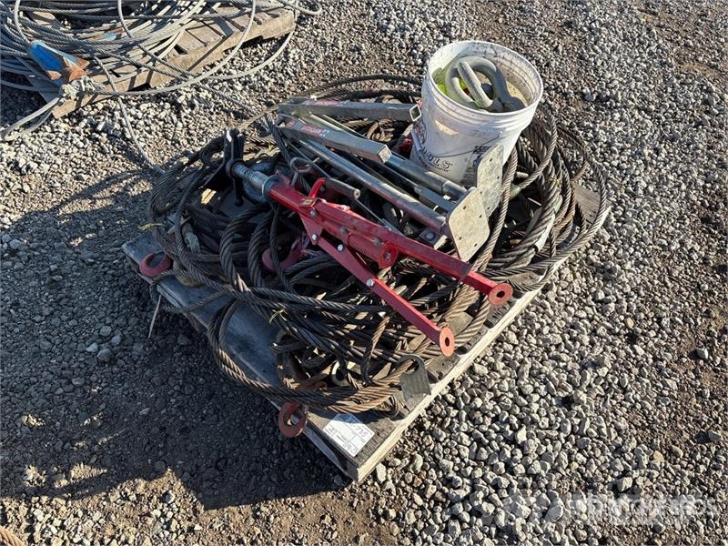 Quantity of Steel Wire Cable Slings / Rigging Hard Crane parts and equipment