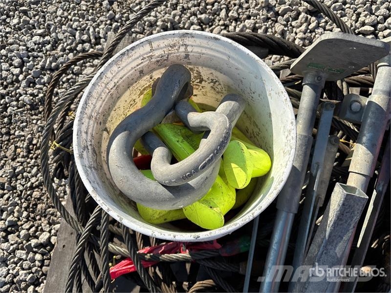 Quantity of Steel Wire Cable Slings / Rigging Hard Crane parts and equipment