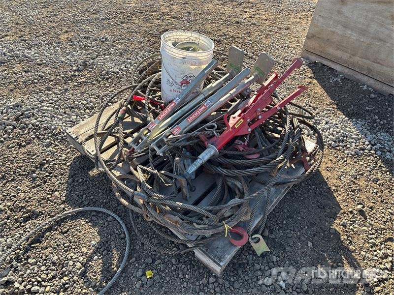Quantity of Steel Wire Cable Slings / Rigging Hard Crane parts and equipment