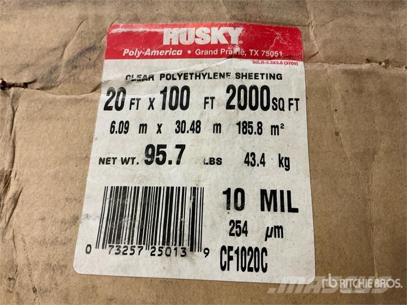 Quantity of Visqueen Sheeting Outros componentes