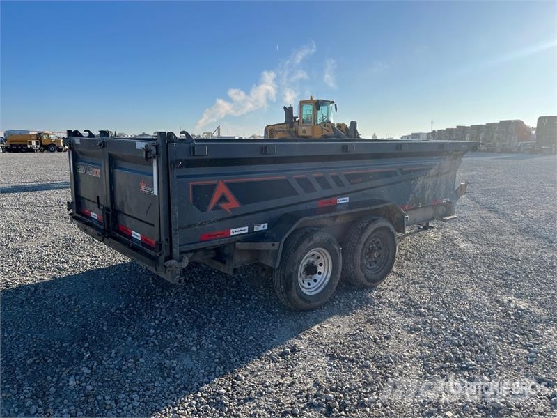 RawMaxx GDXK14BP14K 14 ft T/A Dump Utility Trailer مقطورات قلابة