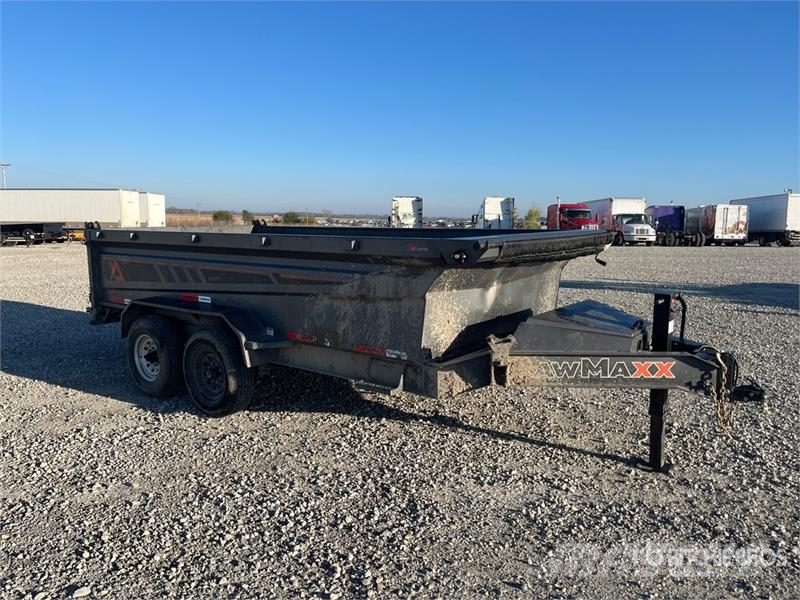 RawMaxx GDXK14BP14K 14 ft T/A Dump Utility Trailer مقطورات قلابة