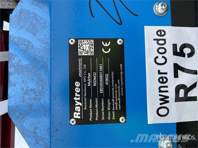 Raytree REDM32 32 in Excavator Drum Mulcher - Fits 其他组件