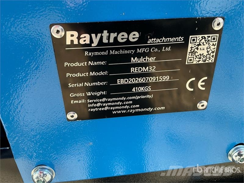 Raytree REDM32 32 in Excavator Drum Mulcher - Fits Other components