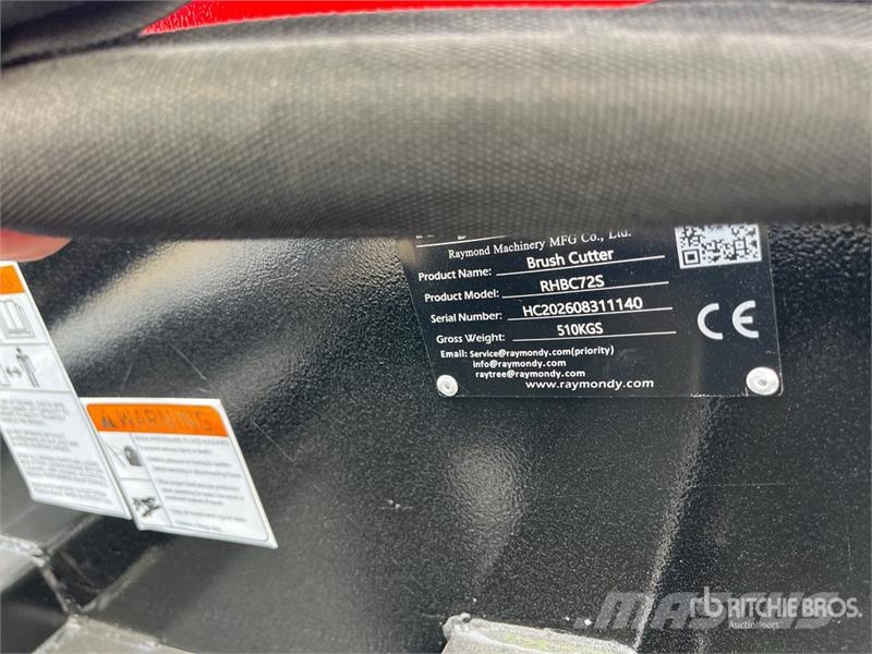  Raytree RHBC72S 72 in 4-Blade Skid Steer Brush Cut Χορτοκοπτικά επιβίβασης και έλξης
