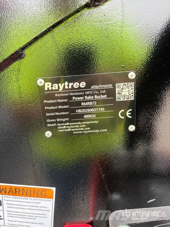 Raytree RMRB72 72 in Power Rake Skid Steer Bucket Łyżki do ładowarek