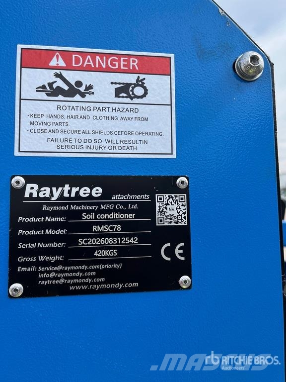  Raytree RMSC78 78 in Skid Steer Power Rake (Unused Ancinho virador