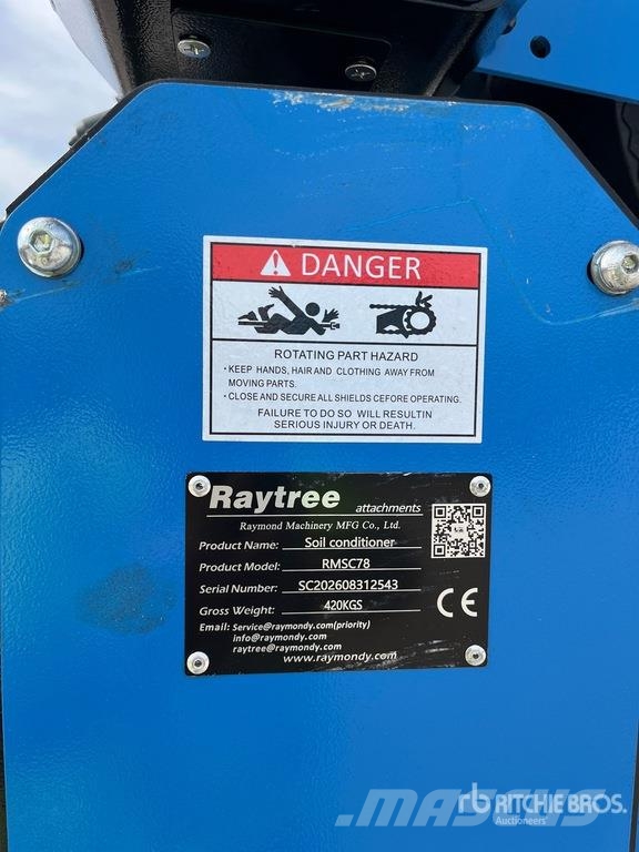  Raytree RMSC78 78 in Skid Steer Power Rake (Unused Ancinho virador