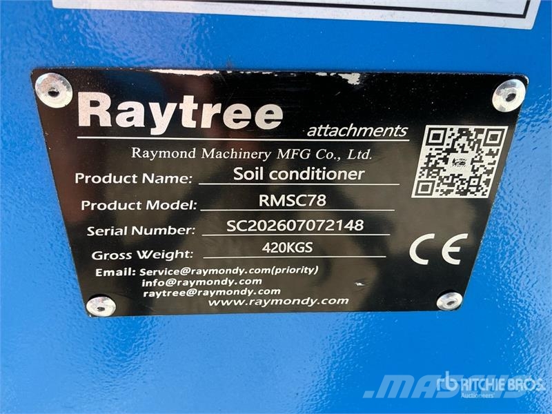 Raytree RMSC78 78 in Skid Steer Power Rake (Unused Ancinho virador