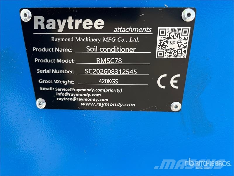 Raytree RMSC78 78 in Skid Steer Power Rake (Unused Ancinho virador