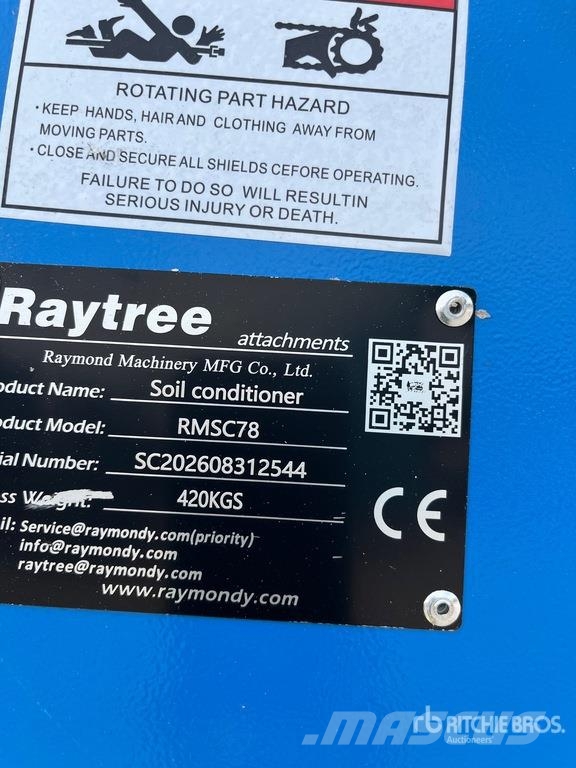  Raytree RMSC78 78 in Skid Steer Power Rake (Unused Ancinho virador
