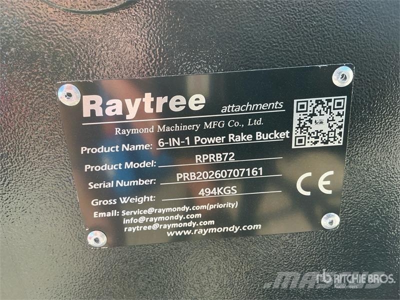 Raytree RPRB72 72 in 6 In 1 Power Rake Bucket (Unu Other components