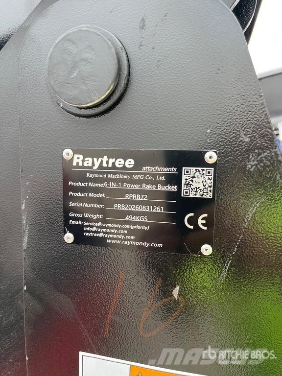  Raytree RPRB72 72 in Power Rake Skid Steer Bucket  Cucharones
