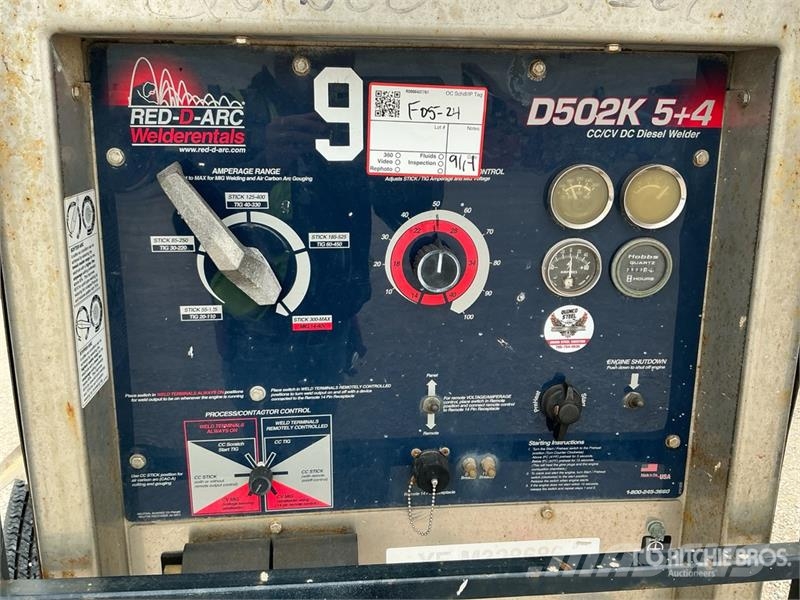 Red-D-Arc D502K 5+4 500 A Skid-Mounted Multi-Proce Keevitusagregaadid