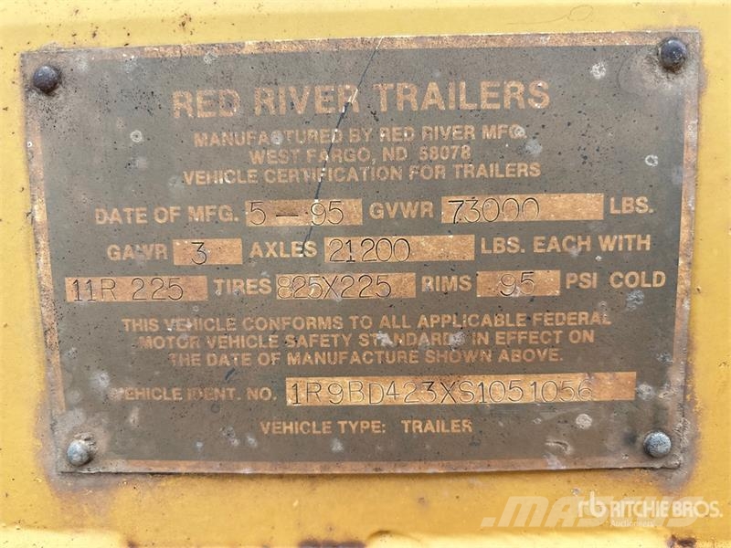 Red River 17 ft Tri/A Belly Dump Trailer Savivartės priekabos