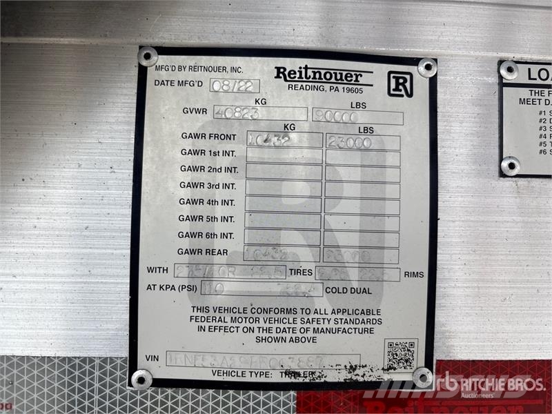 Reitnouer Max Miser 53 ft T/A Spread Axle Curtain Side Trail Тентовані причепи