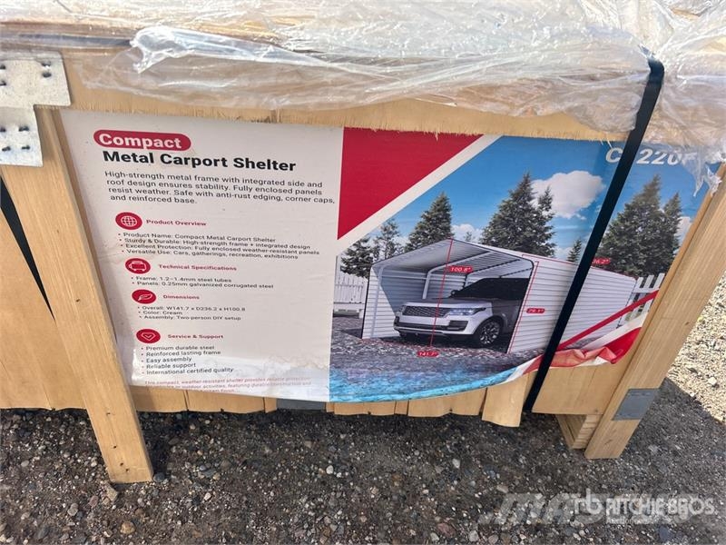 SDLANCH SDLC1220 12 ft x 20 ft Carport Stålrammmer