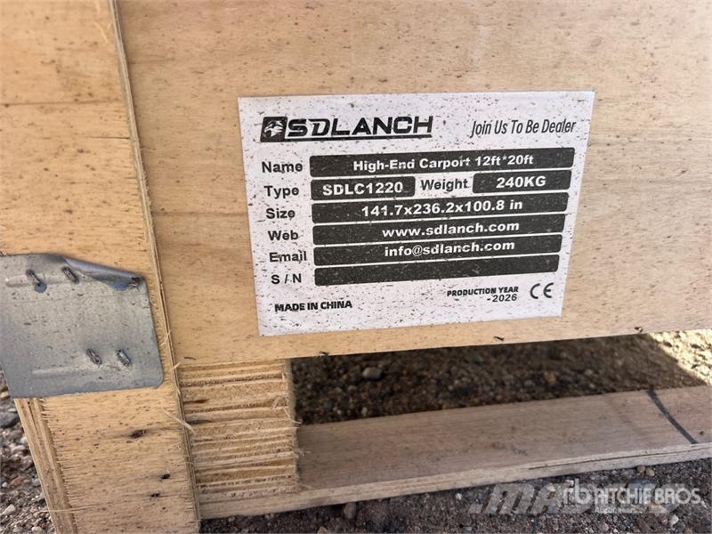 SDLANCH SDLC1220 12 ft x 20 ft Carport Stålrammmer