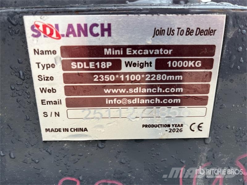 SDLANCH SDLE18P Mini Excavator حفارات صغيرة أقل من 7 طن (حفارات صغيرة)