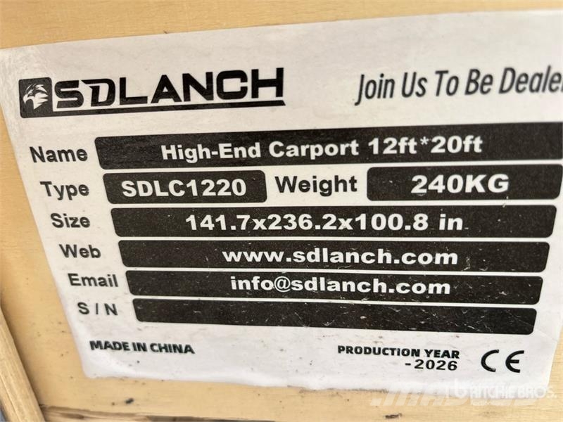 SDLC1220 12 ft x 20 ft Carport (Unused) Steel frame buildings