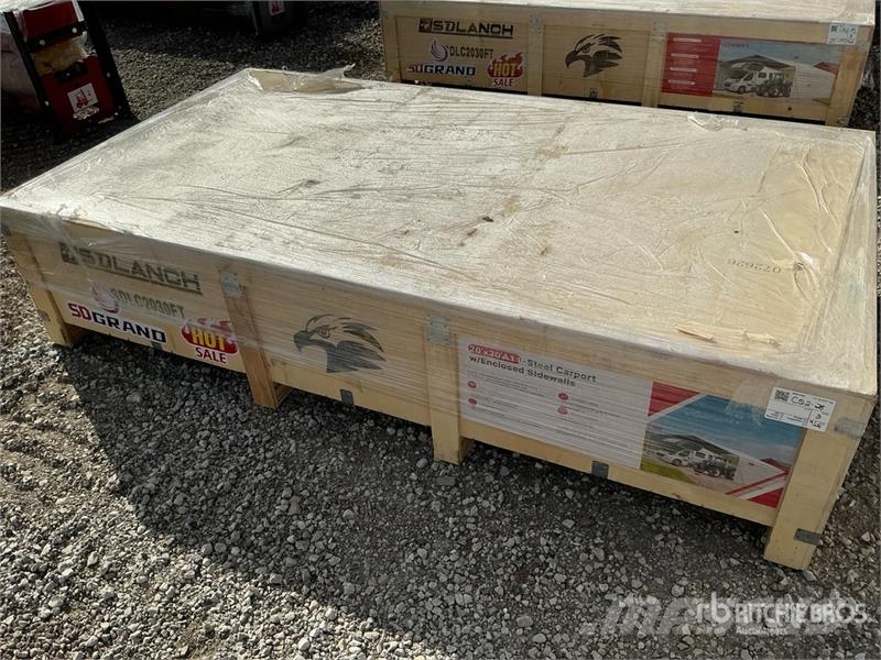  SDLC2030FT 20 ft x 30 ft Enclosed Carport (Unused) Стальные каркасные здания