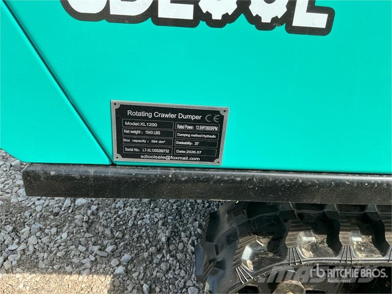 SDLOOL SL-XL1200 Stand-On Swivel Mini Crawler Dump عربات نقل قلابة للمواقع
