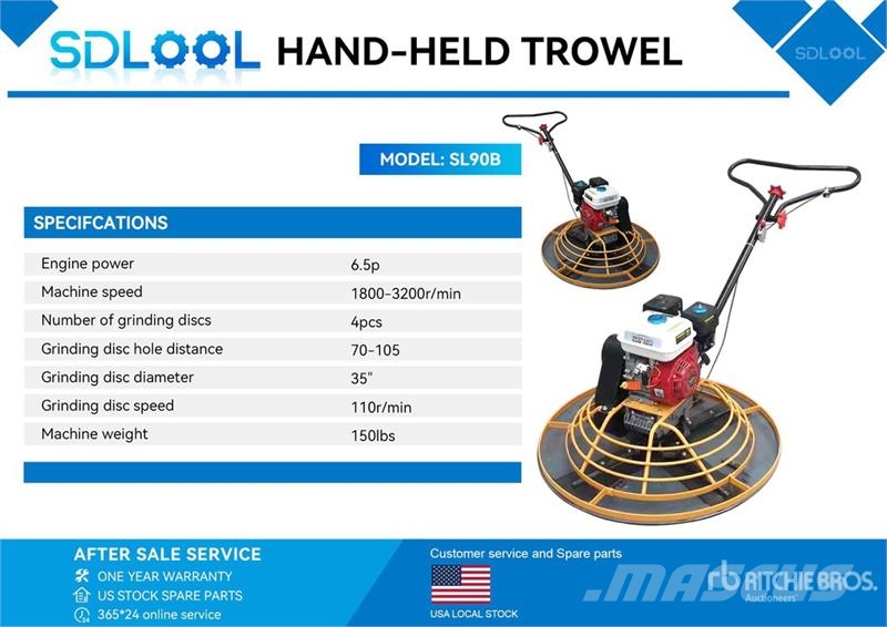 SDLOOL SL90B Power Trowel (Unused) Palas