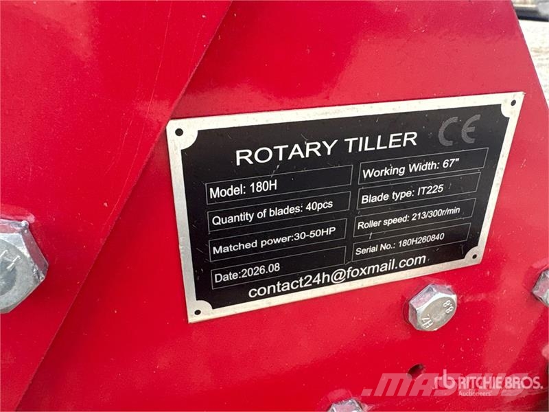  SKLP SK180H 3-Point Rototiller (Unused) Motoreggen / Rototiller