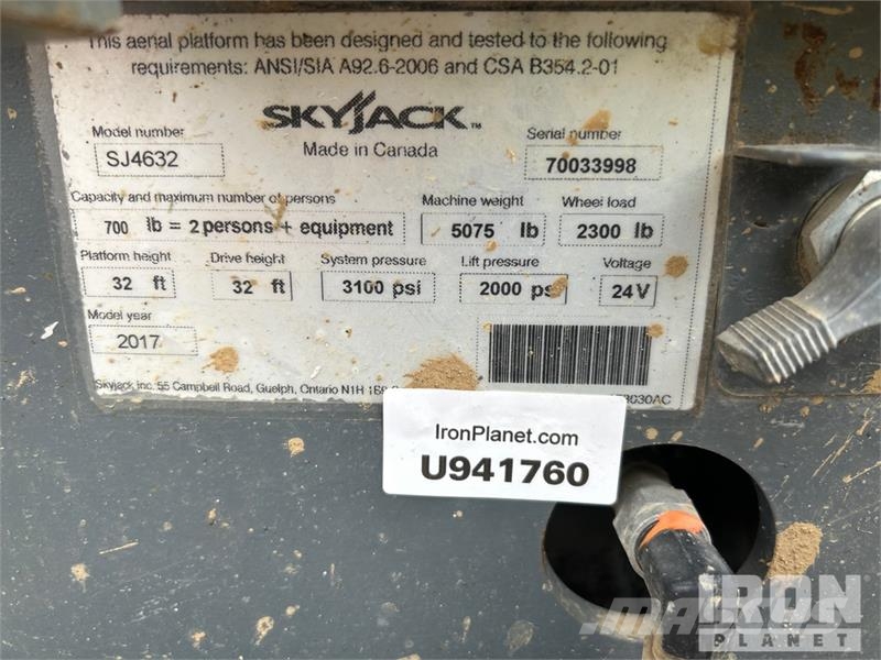 SkyJack SJ4632 Škarjaste dvižne ploščadi