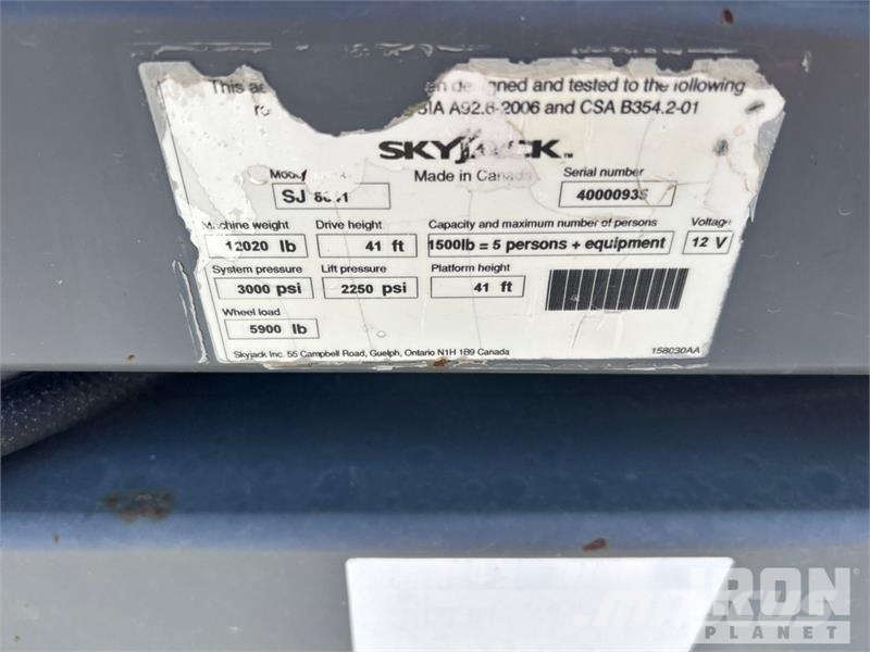 SkyJack SJ8841RT 4x4 Dual Fuel Scissor Lift Ανυψωτήρες ψαλιδωτής άρθρωσης