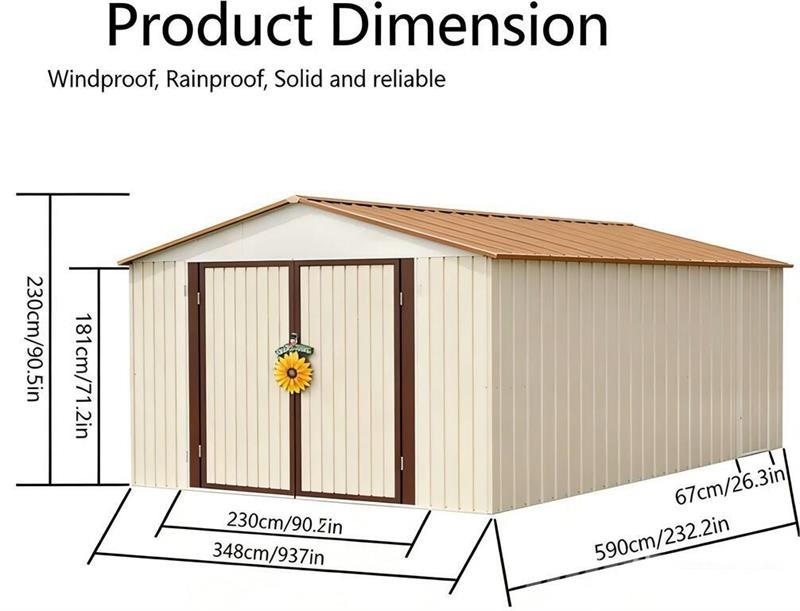 STARVOX CP1220W 12 ft x 20 ft Metal Garage Shed (U Čelični okviri za građevine
