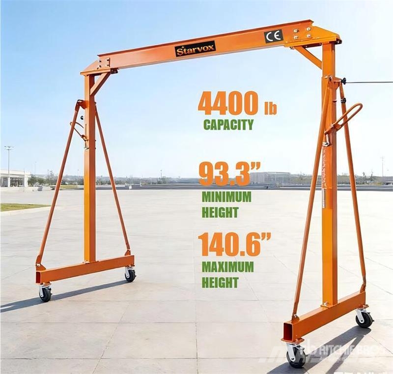  STARVOX JT2-4-2 4400 lb Adjustable Height All-Stee Overhead and gantry cranes