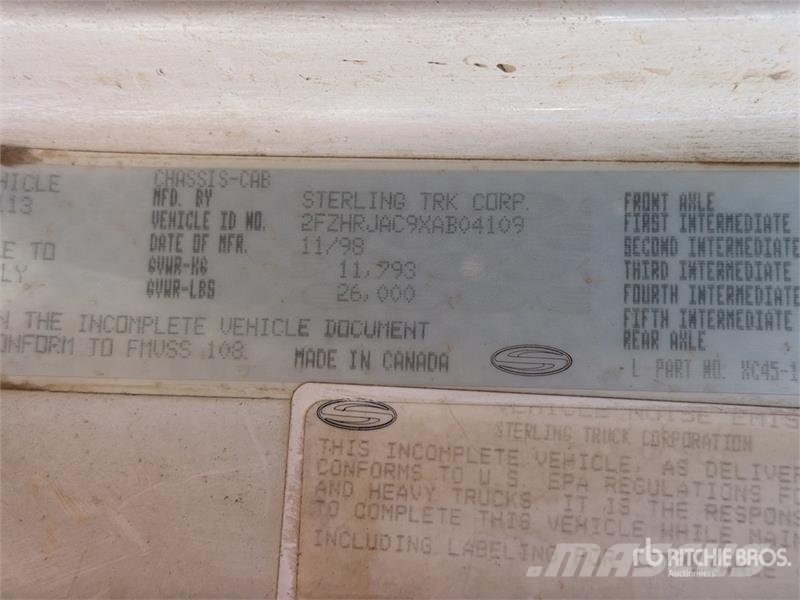 Sterling L7501 4x2 Reel Truck Vlečna vozila za tovornjake