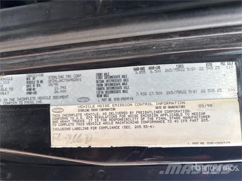 Sterling L8501 Φορτηγά Kαρότσα με ανοιγόμενα πλαϊνά