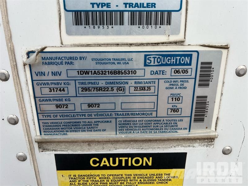 Stoughton 53 ft x 102 in Various Truck parts Van Trailer (In Cajas de remolque