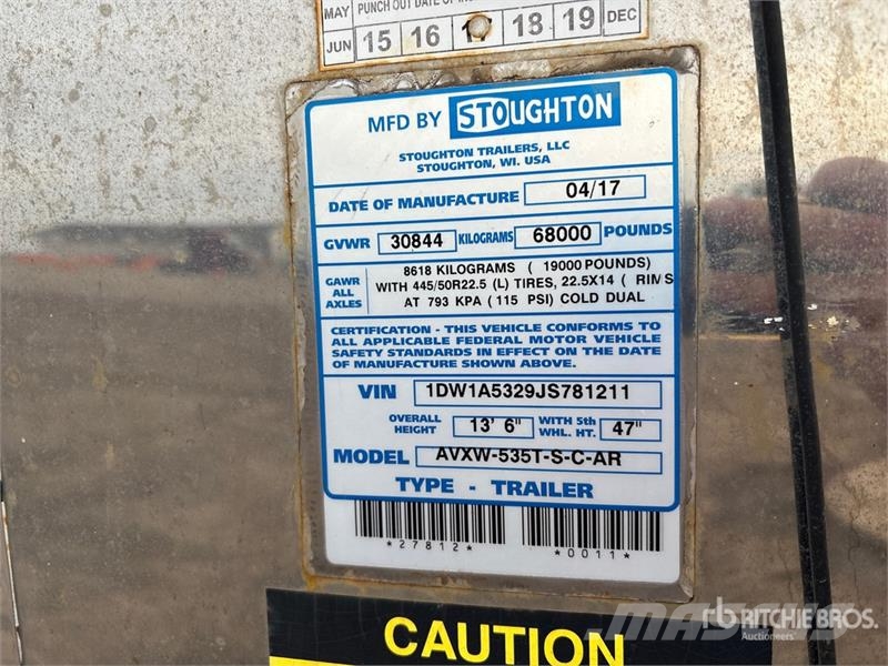 Stoughton AVW-535T-S-C-AR Van Body Trailers